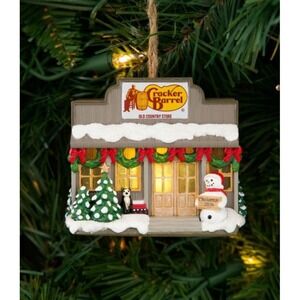 Cracker Barrel NEW 2026 LED Cracker Barrel Store Resin Christmas Ornament